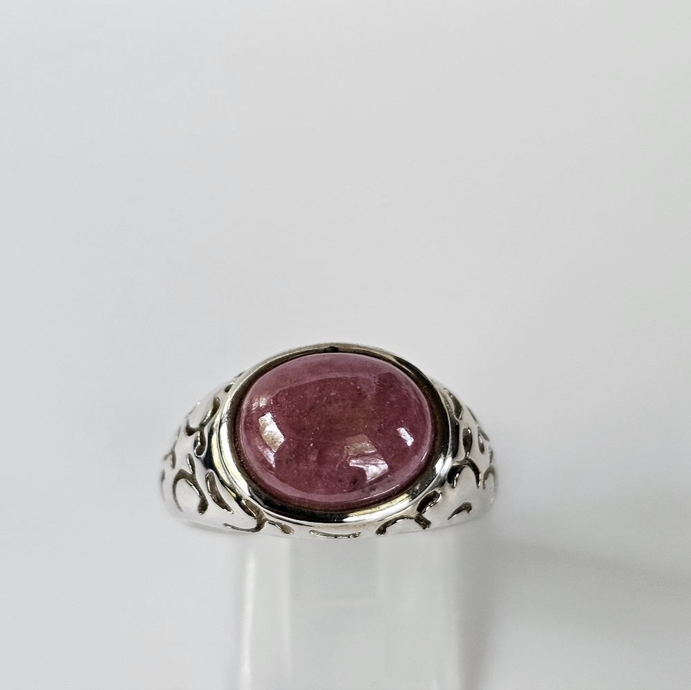 Vintage Natural Rhodochrosite Ring Sterling Silver Size 8! - Picture 8 of 11